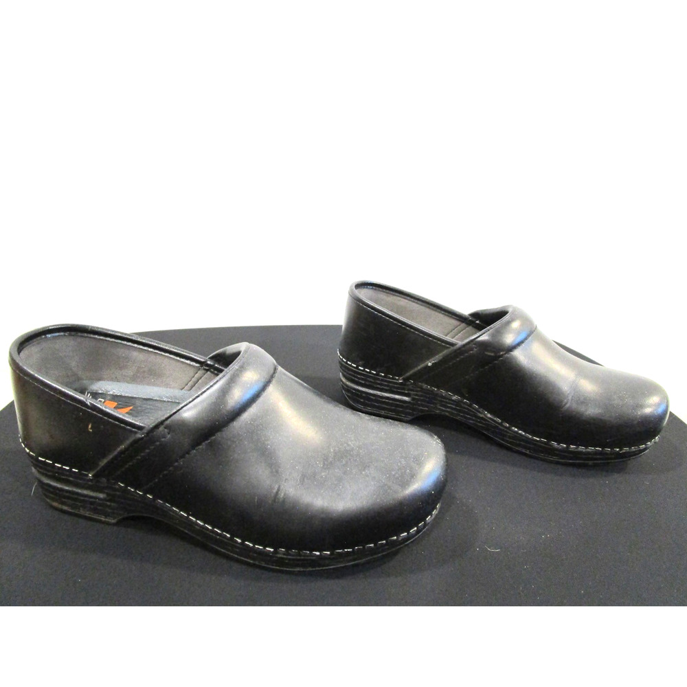 Dansko XP Professional Black Leather Clogs Shoes Women Sz 39 EU/ 8.5 US - Picture 4 of 9